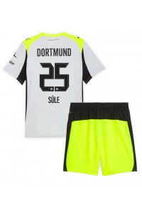 Borussia Dortmund Niklas Sule #25 Jalkapallovaatteet Lasten Vieraspeliasu 2025-26 Lyhythihainen (+ Lyhyet housut)